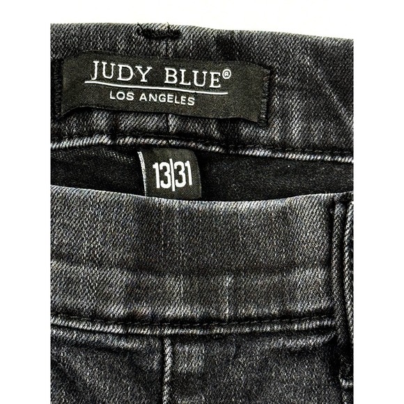 Judy Blue Jeans Charcoal Wash Pull On Super Flare Stretch Wide Leg High‎ Rise - Picture 5 of 8
